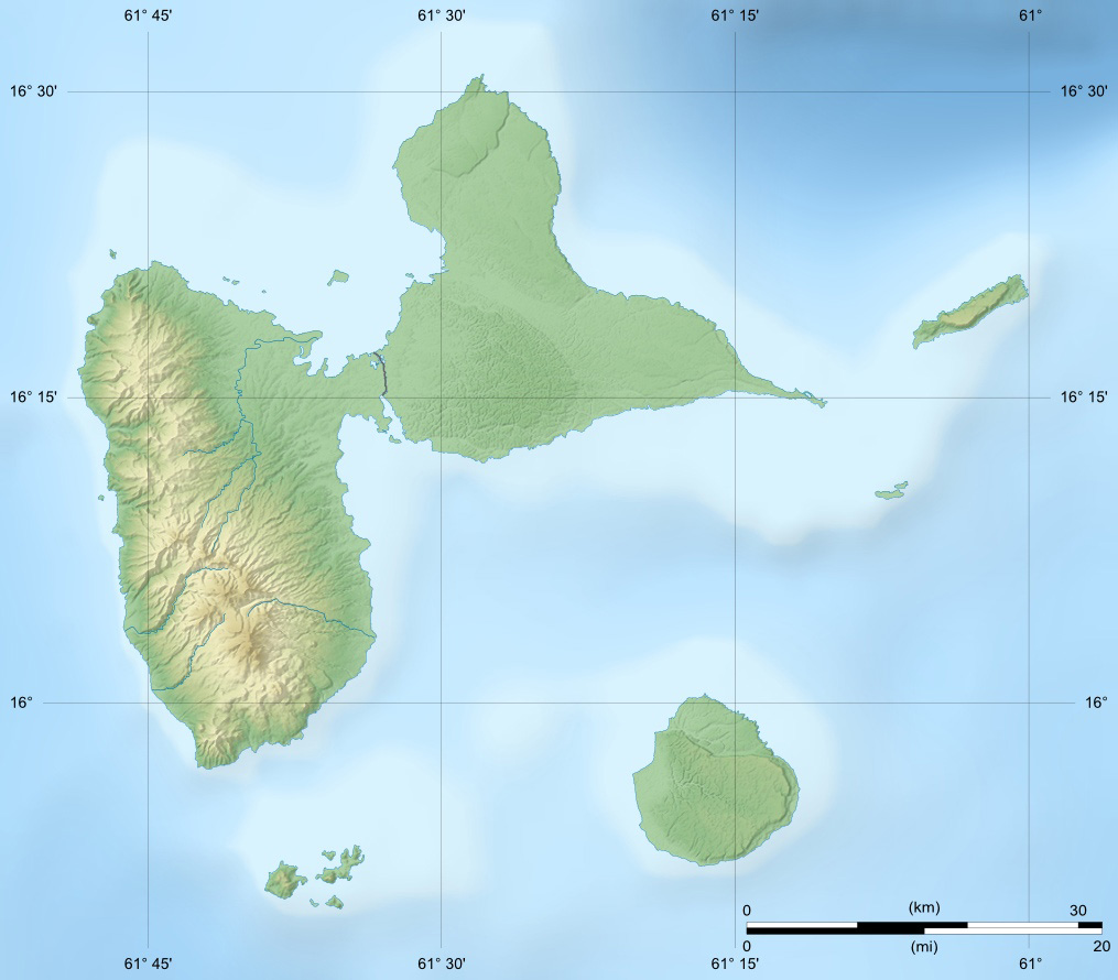 Karte Guadeloupe