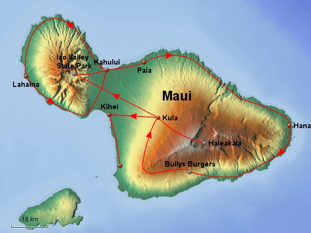 Karte Maui