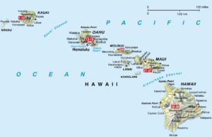 Landkarte Hawaii